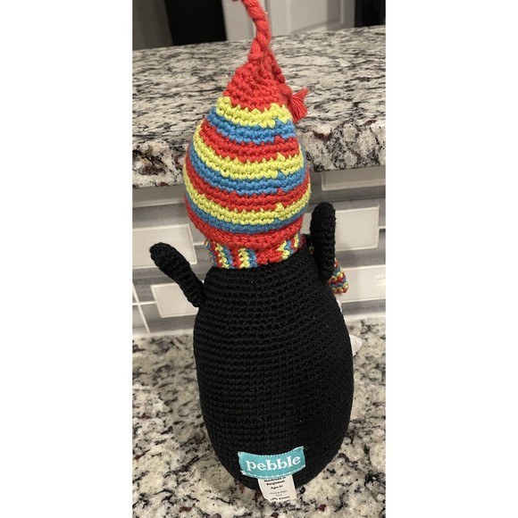 Pebble Crochet Knit Penguin Doll Baby Soft Toy Rattle Organic Hathay Bunano - Picture 3 of 6